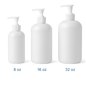Empty Round Pump Bottle - 16 oz